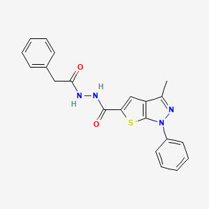 3-methyl-1-phenyl-N'-(phenylacetyl)-1H-thieno[2,3-c]pyrazole-5-carbohydrazide