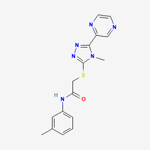 molecular formula C16H16N6OS B15101098 N-(3-methylphenyl)-2-{[4-methyl-5-(pyrazin-2-yl)-4H-1,2,4-triazol-3-yl]sulfanyl}acetamide 