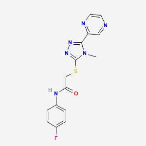 N-(4-fluorophenyl)-2-{[4-methyl-5-(pyrazin-2-yl)-4H-1,2,4-triazol-3-yl]sulfanyl}acetamide