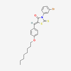 molecular formula C24H26BrNO2S2 B15101141 (5Z)-3-(3-bromophenyl)-5-[4-(octyloxy)benzylidene]-2-thioxo-1,3-thiazolidin-4-one 