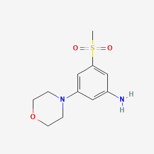 molecular formula C11H16N2O3S B1510115 3-(Methylsulfonyl)-5-morpholinoaniline CAS No. 945397-18-2