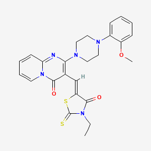 3-[(Z)-(3-ethyl-4-oxo-2-thioxo-1,3-thiazolidin-5-ylidene)methyl]-2-[4-(2-methoxyphenyl)piperazin-1-yl]-4H-pyrido[1,2-a]pyrimidin-4-one