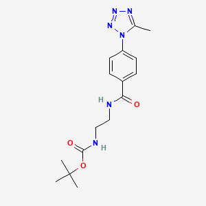 molecular formula C16H22N6O3 B15101206 tert-butyl [2-({[4-(5-methyl-1H-tetrazol-1-yl)phenyl]carbonyl}amino)ethyl]carbamate 