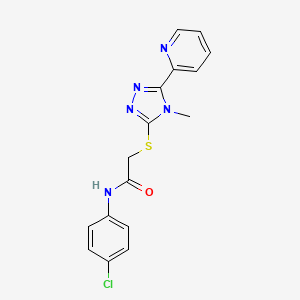 N-(4-chlorophenyl)-2-{[4-methyl-5-(pyridin-2-yl)-4H-1,2,4-triazol-3-yl]sulfanyl}acetamide