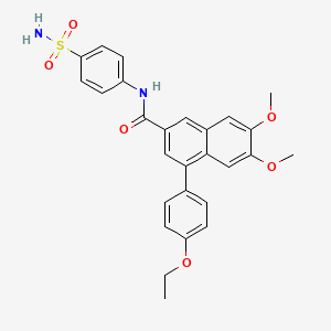 4-(4-ethoxyphenyl)-6,7-dimethoxy-N-(4-sulfamoylphenyl)naphthalene-2-carboxamide