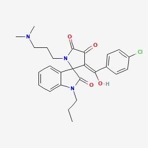 3'-[(4-chlorophenyl)carbonyl]-1'-[3-(dimethylamino)propyl]-4'-hydroxy-1-propylspiro[indole-3,2'-pyrrole]-2,5'(1H,1'H)-dione