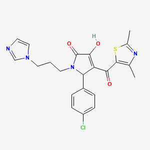 4-[(2,4-Dimethyl(1,3-thiazol-5-yl))carbonyl]-5-(4-chlorophenyl)-3-hydroxy-1-(3-imidazolylpropyl)-3-pyrrolin-2-one