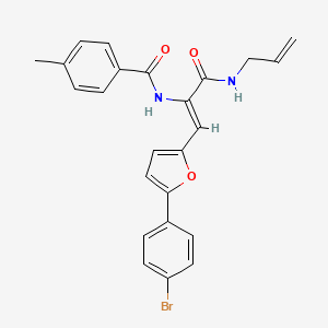 molecular formula C24H21BrN2O3 B15101283 N-[(1Z)-1-[5-(4-bromophenyl)furan-2-yl]-3-oxo-3-(prop-2-en-1-ylamino)prop-1-en-2-yl]-4-methylbenzamide 