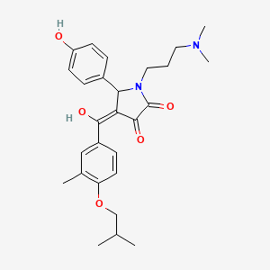 1-[3-(dimethylamino)propyl]-3-hydroxy-5-(4-hydroxyphenyl)-4-{[3-methyl-4-(2-methylpropoxy)phenyl]carbonyl}-1,5-dihydro-2H-pyrrol-2-one