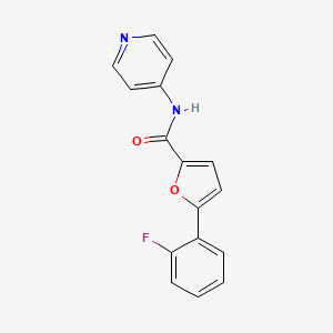 molecular formula C16H11FN2O2 B15101323 5-(2-fluorophenyl)-N-(pyridin-4-yl)furan-2-carboxamide 