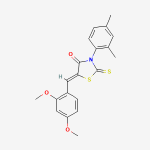 (5Z)-5-(2,4-dimethoxybenzylidene)-3-(2,4-dimethylphenyl)-2-thioxo-1,3-thiazolidin-4-one