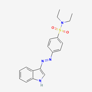 molecular formula C18H20N4O2S B15101397 N,N-diethyl-4-[2-(3H-indol-3-ylidene)hydrazin-1-yl]benzene-1-sulfonamide 