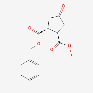 (cis)-1-Benzyl 2-methyl 4-oxocyclopentane-1,2-dicarboxylate