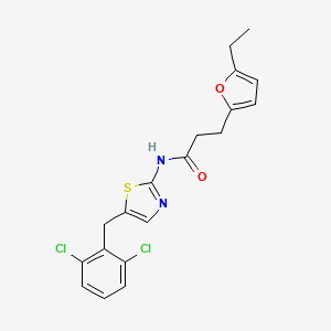 N-[5-(2,6-dichlorobenzyl)-1,3-thiazol-2-yl]-3-(5-ethylfuran-2-yl)propanamide