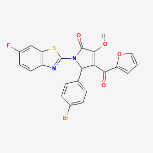 5-(4-Bromophenyl)-1-(6-fluorobenzothiazol-2-yl)-4-(2-furylcarbonyl)-3-hydroxy-3-pyrrolin-2-one