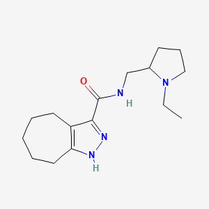 N-[(1-ethylpyrrolidin-2-yl)methyl]-2,4,5,6,7,8-hexahydrocyclohepta[c]pyrazole-3-carboxamide