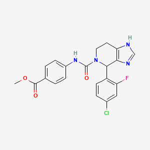 molecular formula C21H18ClFN4O3 B15101439 methyl 4-({[4-(4-chloro-2-fluorophenyl)-3,4,6,7-tetrahydro-5H-imidazo[4,5-c]pyridin-5-yl]carbonyl}amino)benzoate 