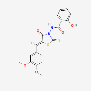 N-[(5Z)-5-(4-ethoxy-3-methoxybenzylidene)-4-oxo-2-thioxo-1,3-thiazolidin-3-yl]-2-hydroxybenzamide