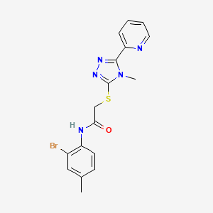 N-(2-bromo-4-methylphenyl)-2-{[4-methyl-5-(pyridin-2-yl)-4H-1,2,4-triazol-3-yl]sulfanyl}acetamide