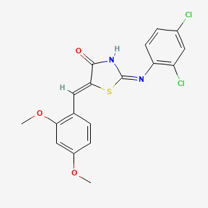 (5Z)-2-[(2,4-dichlorophenyl)amino]-5-(2,4-dimethoxybenzylidene)-1,3-thiazol-4(5H)-one