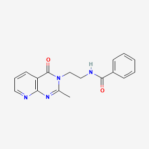 molecular formula C17H16N4O2 B15101557 N-[2-(2-methyl-4-oxopyrido[2,3-d]pyrimidin-3(4H)-yl)ethyl]benzamide 