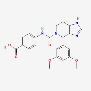 4-({[4-(3,5-dimethoxyphenyl)-1,4,6,7-tetrahydro-5H-imidazo[4,5-c]pyridin-5-yl]carbonyl}amino)benzoic acid