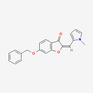 (2E)-6-(benzyloxy)-2-[(1-methyl-1H-pyrrol-2-yl)methylidene]-1-benzofuran-3(2H)-one