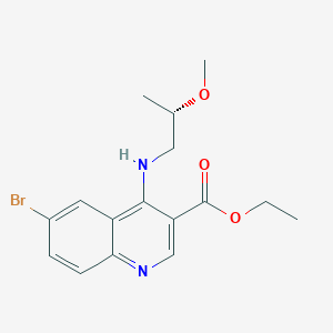 molecular formula C16H19BrN2O3 B1510159 ethyl 6-bromo-4-[[(2S)-2-methoxypropyl]amino]quinoline-3-carboxylate 