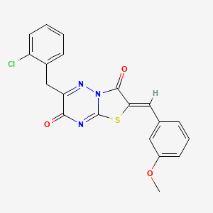 (2Z)-6-(2-chlorobenzyl)-2-(3-methoxybenzylidene)-7H-[1,3]thiazolo[3,2-b][1,2,4]triazine-3,7(2H)-dione