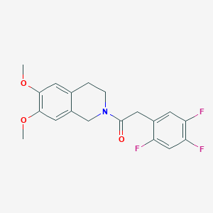 molecular formula C19H18F3NO3 B15101620 1-(6,7-dimethoxy-3,4-dihydroisoquinolin-2(1H)-yl)-2-(2,4,5-trifluorophenyl)ethanone 