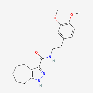 N-[2-(3,4-dimethoxyphenyl)ethyl]-2,4,5,6,7,8-hexahydrocyclohepta[c]pyrazole-3-carboxamide