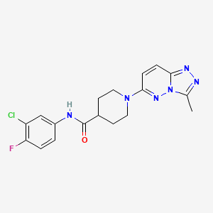 N-(3-chloro-4-fluorophenyl)-1-(3-methyl[1,2,4]triazolo[4,3-b]pyridazin-6-yl)piperidine-4-carboxamide