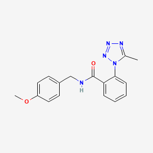 molecular formula C17H17N5O2 B15101655 N-(4-methoxybenzyl)-2-(5-methyl-1H-tetrazol-1-yl)benzamide 