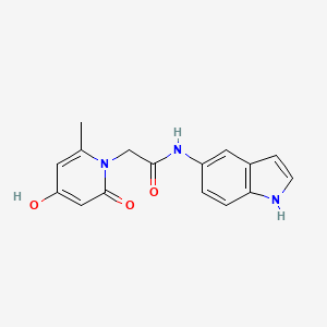 2-(4-hydroxy-6-methyl-2-oxopyridin-1(2H)-yl)-N-(1H-indol-5-yl)acetamide