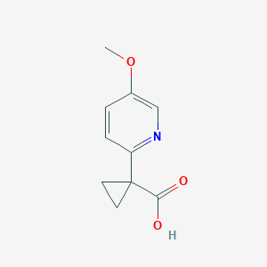 molecular formula C10H11NO3 B1510169 1-(5-Methoxypyridin-2-yl)cyclopropane-1-carboxylic acid CAS No. 1282549-26-1