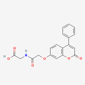 molecular formula C19H15NO6 B15101700 N-{[(2-oxo-4-phenyl-2H-chromen-7-yl)oxy]acetyl}glycine 