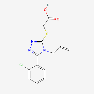 molecular formula C13H12ClN3O2S B15101707 {[5-(2-chlorophenyl)-4-(prop-2-en-1-yl)-4H-1,2,4-triazol-3-yl]sulfanyl}acetic acid CAS No. 18199-83-2