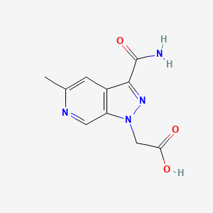 molecular formula C10H10N4O3 B1510171 (3-Carbamoyl-5-methyl-pyrazolo[3,4-c]pyridin-1-yl)-acetic acid 