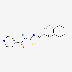 N-[4-(5,6,7,8-tetrahydronaphthalen-2-yl)-1,3-thiazol-2-yl]pyridine-4-carboxamide