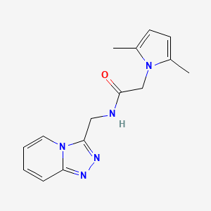 molecular formula C15H17N5O B15101744 2-(2,5-dimethyl-1H-pyrrol-1-yl)-N-([1,2,4]triazolo[4,3-a]pyridin-3-ylmethyl)acetamide 