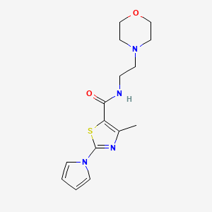 4-methyl-N-[2-(morpholin-4-yl)ethyl]-2-(1H-pyrrol-1-yl)-1,3-thiazole-5-carboxamide