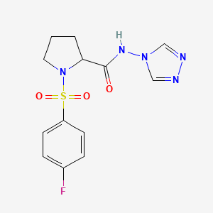 molecular formula C13H14FN5O3S B15101812 C13H14FN5O3S 