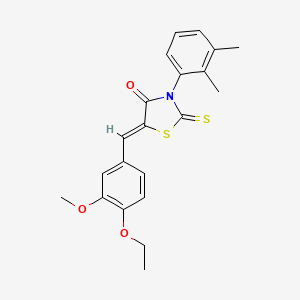 (Z)-3-(2,3-dimethylphenyl)-5-(4-ethoxy-3-methoxybenzylidene)-2-thioxothiazolidin-4-one