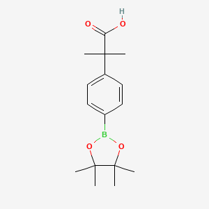 molecular formula C16H23BO4 B1510185 2-Methyl-2-(4-(4,4,5,5-tetramethyl-1,3,2-dioxaborolan-2-yl)phenyl)propanoic acid 