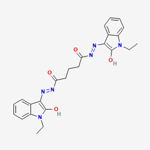 N'~1~,N'~5~-bis[(3Z)-1-ethyl-2-oxo-1,2-dihydro-3H-indol-3-ylidene]pentanedihydrazide