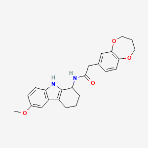 2-(3,4-dihydro-2H-1,5-benzodioxepin-7-yl)-N-(6-methoxy-2,3,4,9-tetrahydro-1H-carbazol-1-yl)acetamide