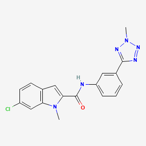 6-chloro-1-methyl-N-[3-(2-methyl-2H-tetrazol-5-yl)phenyl]-1H-indole-2-carboxamide