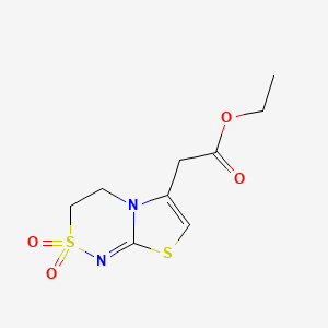 Ethyl 2-(2,2-dioxo-3,4-dihydro-[1,3]thiazolo[2,3-c][1,2,4]thiadiazin-6-yl)acetate