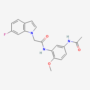 N-[5-(acetylamino)-2-methoxyphenyl]-2-(6-fluoro-1H-indol-1-yl)acetamide