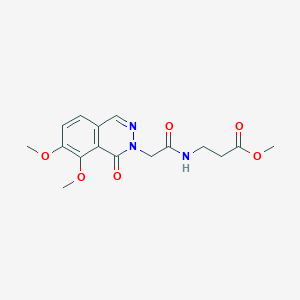 methyl N-[(7,8-dimethoxy-1-oxophthalazin-2(1H)-yl)acetyl]-beta-alaninate